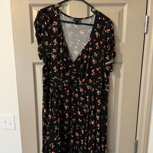 Cherry print retro style dress